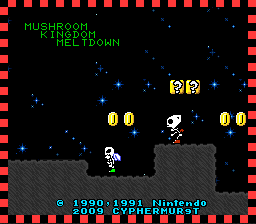 Super Mario World - Mushroom Kingdom Meltdown (Hack) — Title screen
